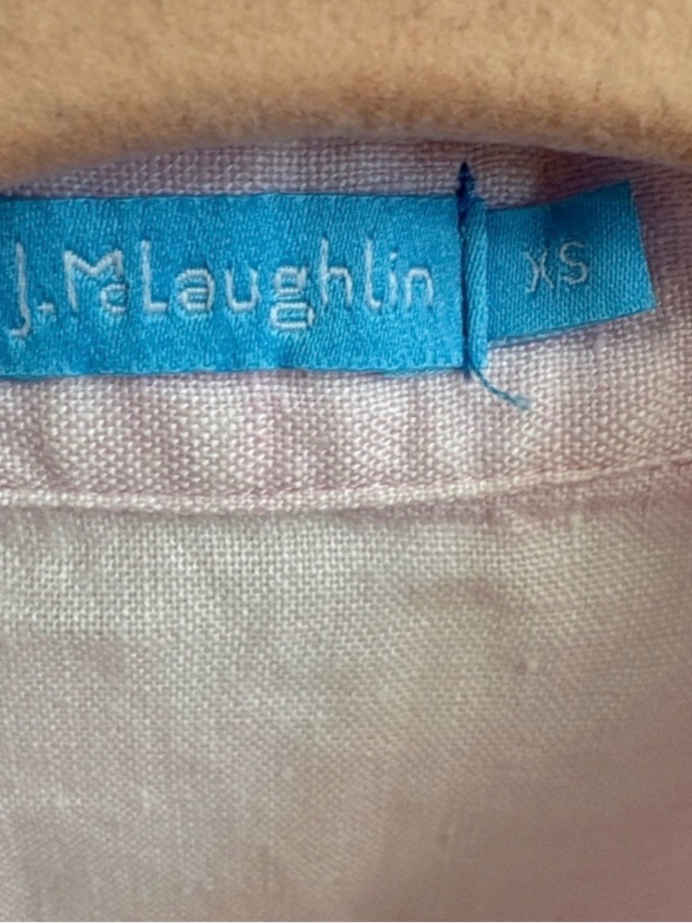J. McLaughlin Aberdeen Sleeveless Linen Dress light pink XS coastal vacation - Picture 2 of 7